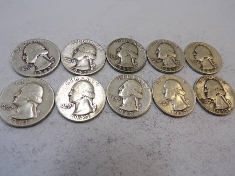 lot 102 image: 10 - 1943 Quarters