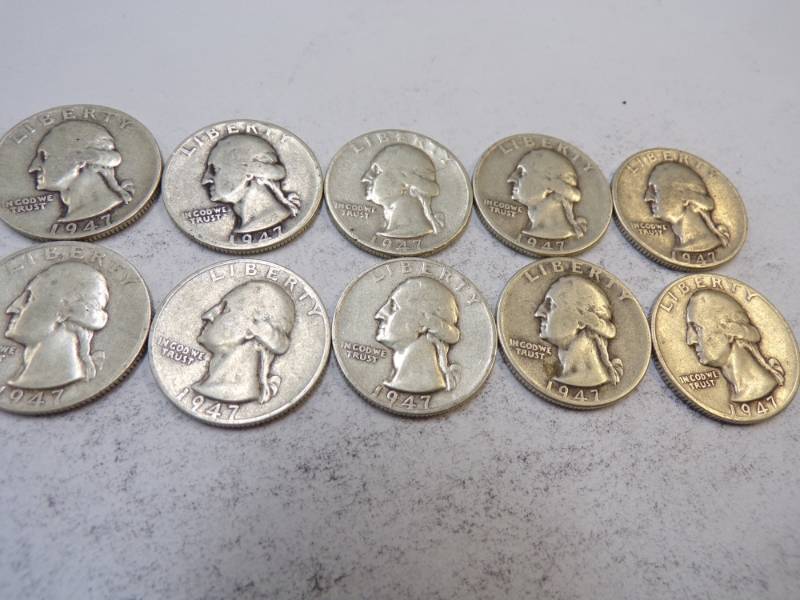 lot 108 image: 10 - 1947 Quarters