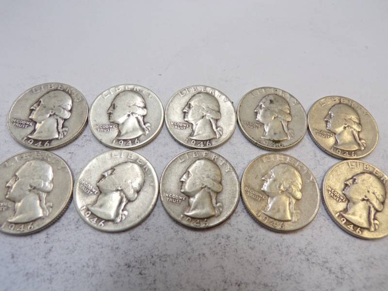 lot 109 image: 10 - 1946 Quarters