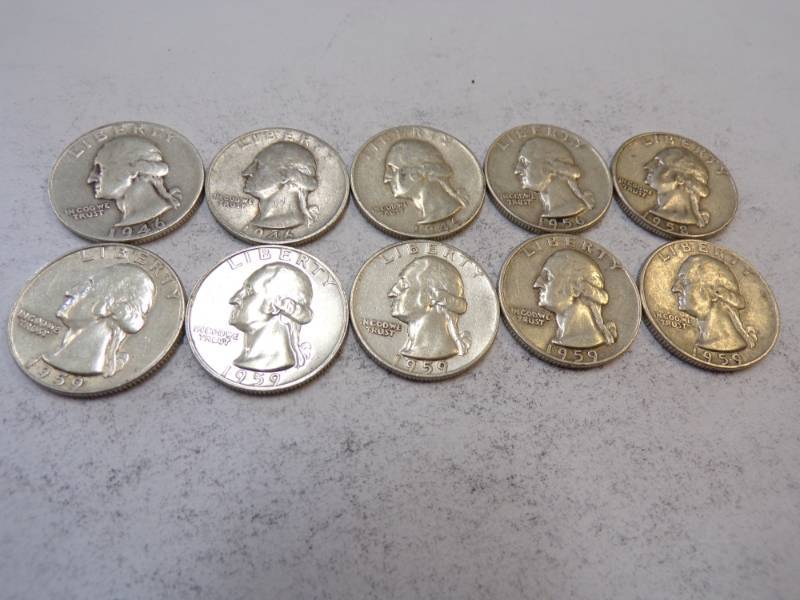 lot 111 image: 10 - 1940s and 1950s Quarters