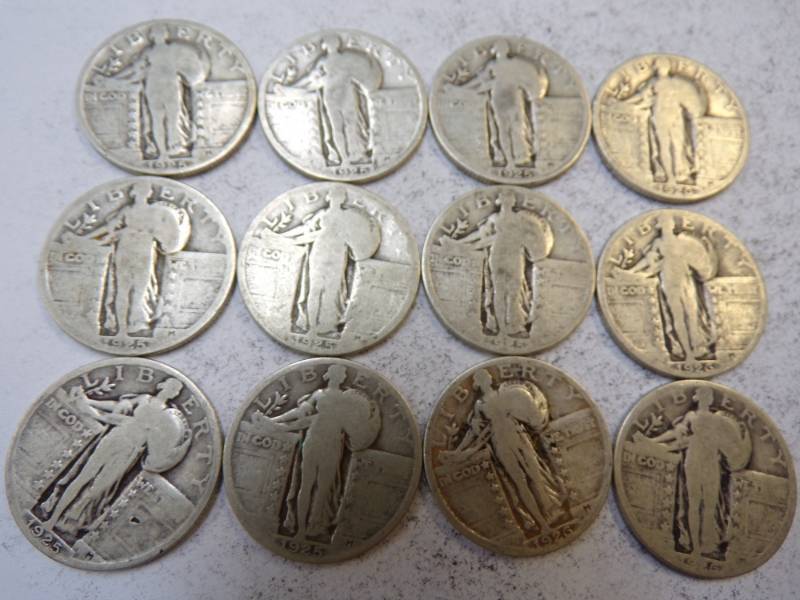 lot 130 image: 12 - Standing Liberty Quarters