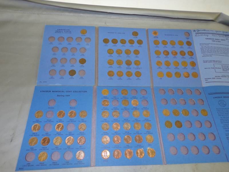 lot 137 image: Lincoln and Canadian Penny Sets