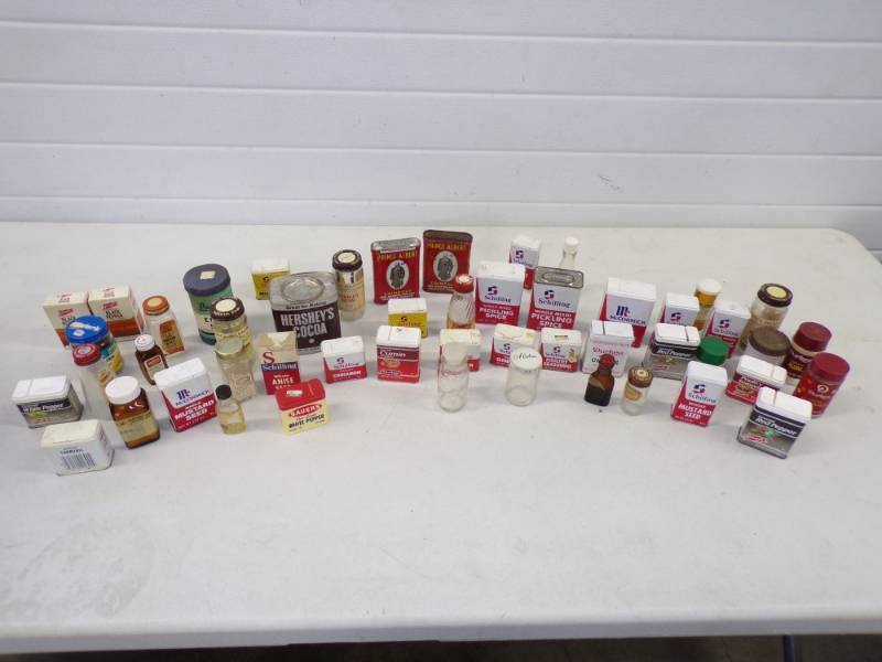lot 179 image: Vintage Spice Tins
