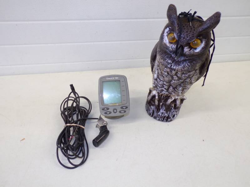 lot 163 image: Eagle Depth Finder and Garden Owl