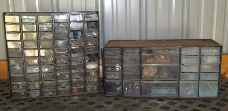 Assorted Hardware with Bins