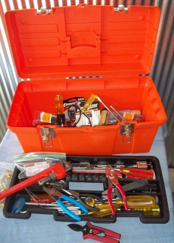 Tool Box with Assorted Hand Tools