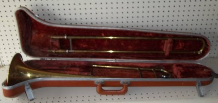 Vintage Trombone With Case