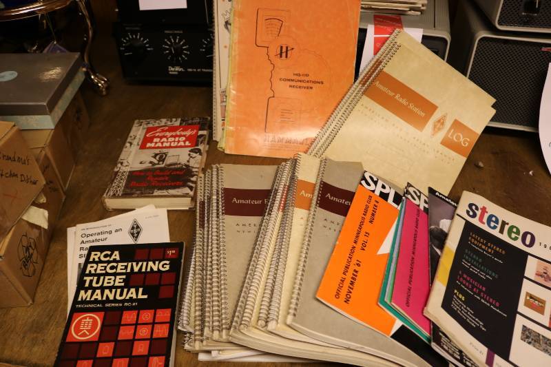 Lot of ham radio logs and manuals...
