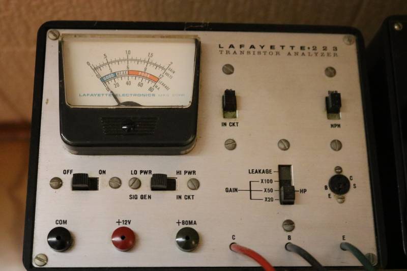 Lafayette 223 transistor analyzer...