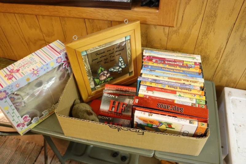 DVDs Easter tea set...