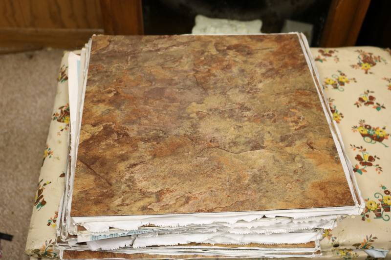 Lot of peel and stick tile...