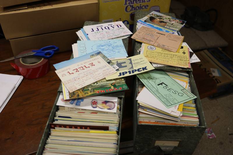 2 Files full of ham radio cards...