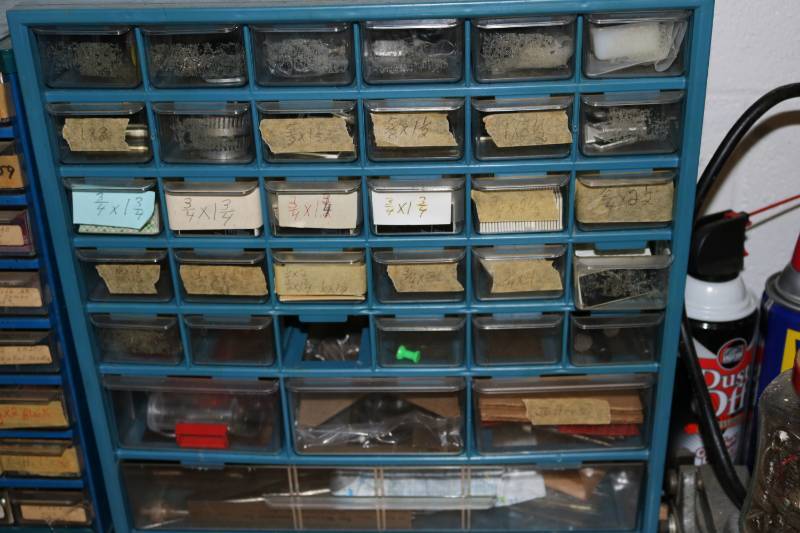 Organizer full of engraving supplie...