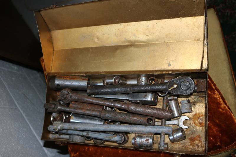 Vintage toolbox with tools...