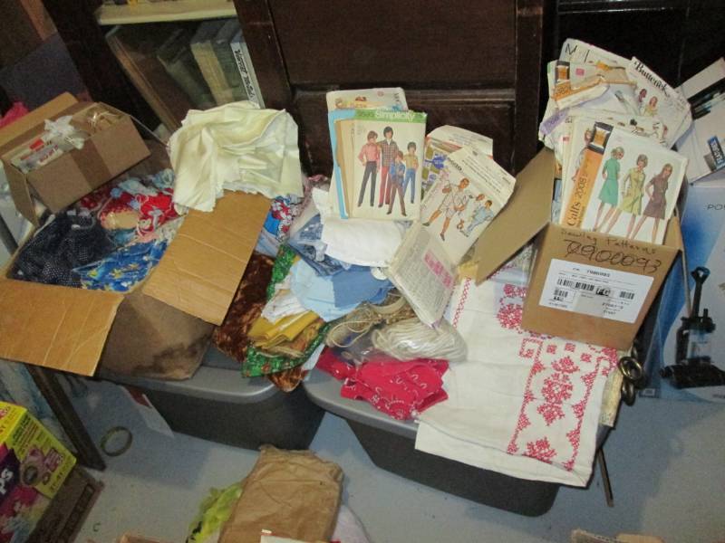 Sewing material, patterns and vinta...