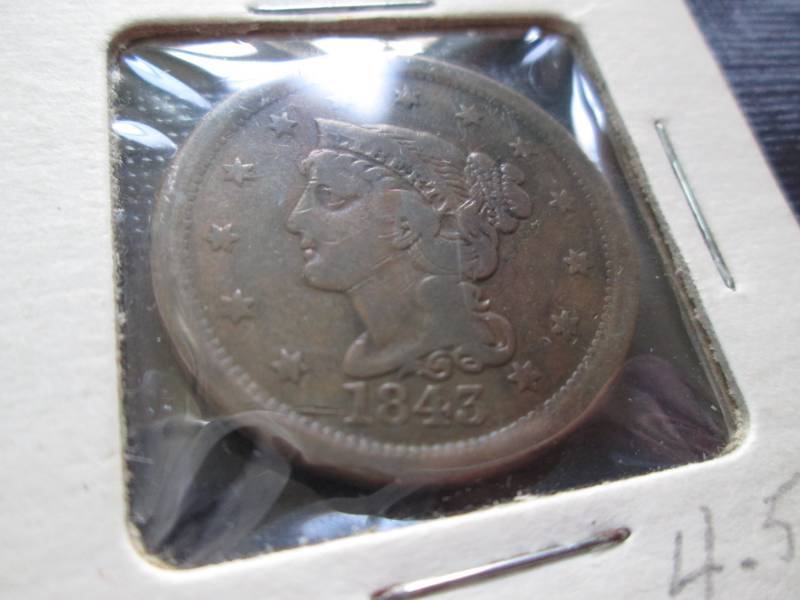 1843 1855 large cents, 1903, 1904, ...