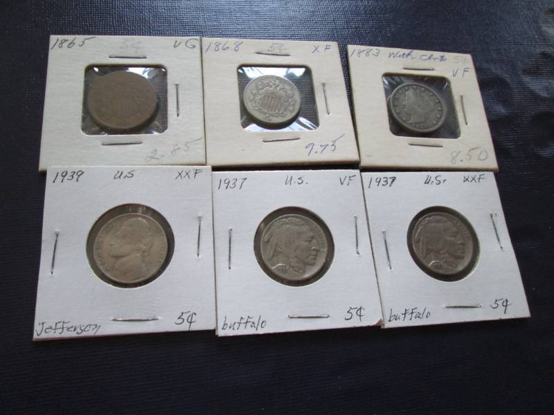 1937 1937 1883 with cents 1939 1868...
