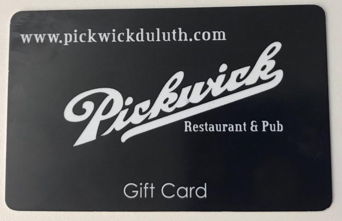 $50.00 Gift card for historic Pickwicks Bar Grill Restaurant in Duluth MN