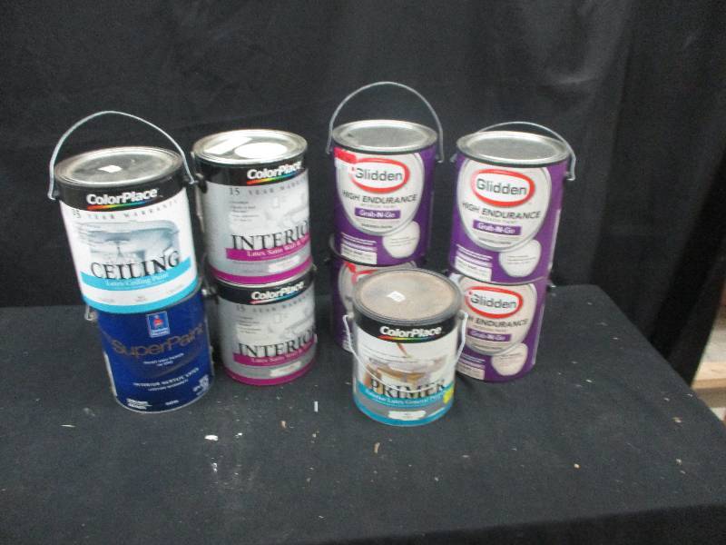 9 gallon cans of paint