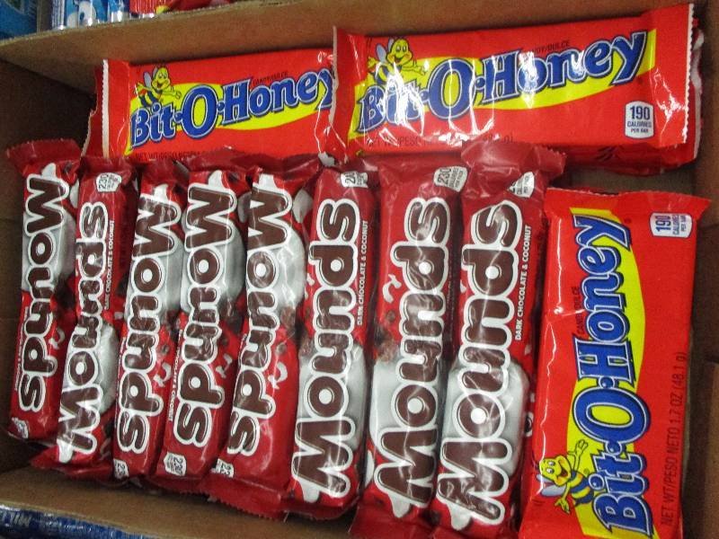 39  packages of mound candy bars bit-of-ohenry