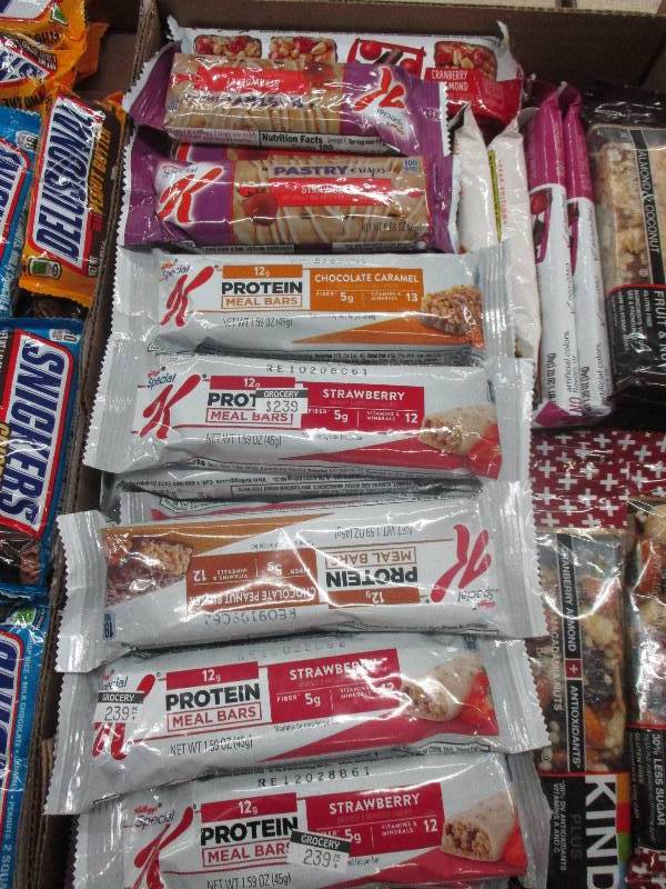 53 assorted protein bars
