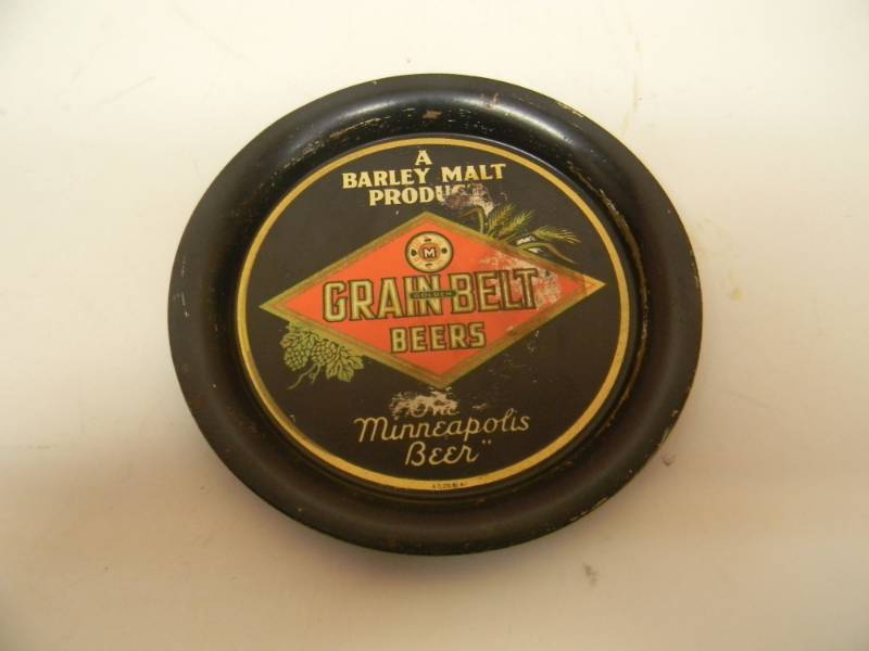 lot 3 image: VINTAGE GRAIN BELT BEERS TIP TRAY - A BARLEY MALT PRODUCT, MINNEAPOLIS BEER  - RARE ORIGINAL - SEE PICTURES