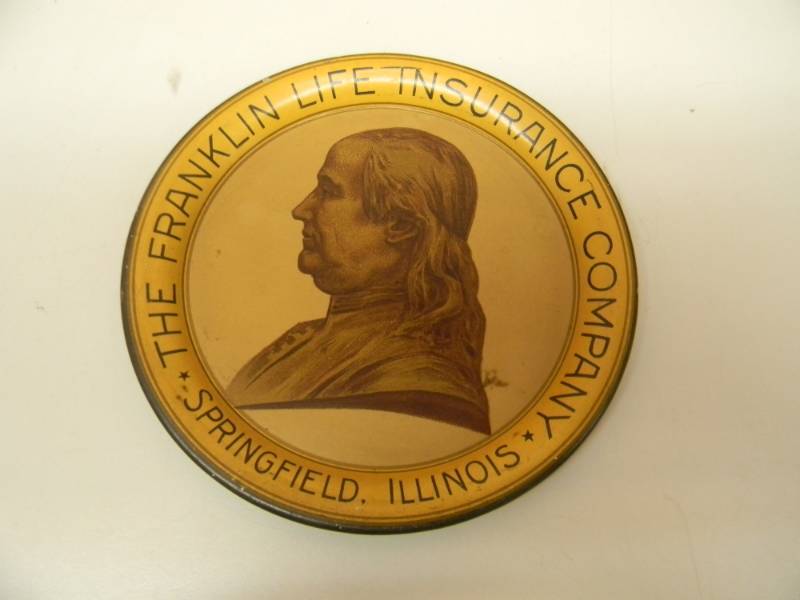 lot 11 image: VINTAGE - RARE - THE FRANKLIN LIFE INSURANCE COMPANY SPRINGFIELD, ILLINOIS  TIP TRAY - RARE - NICE - SEE PICTURES