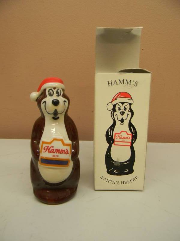 lot 20 image: VINTAGE HAMMS BEER BEAR SANTAS HELPER 1996 BROWN - IN BOX - APPROX 5 - SEE PICTURES
