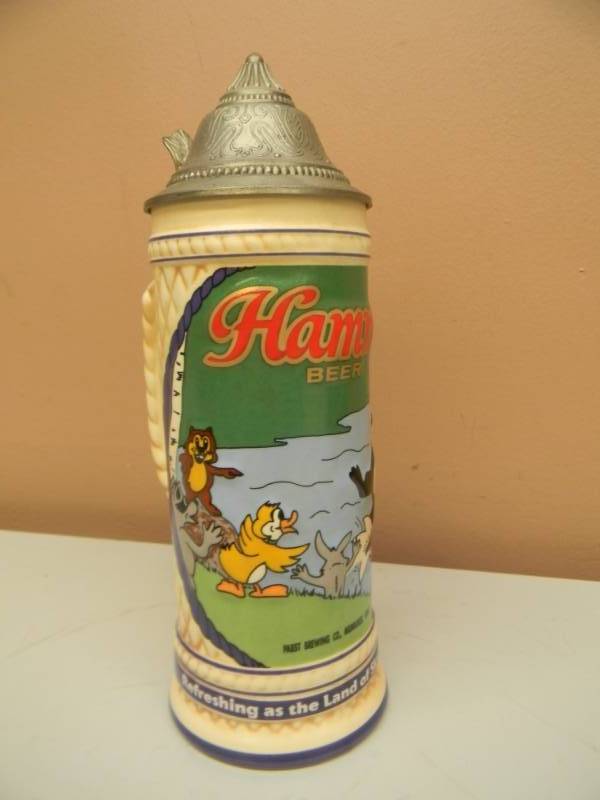 lot 28 image: VINTAGE HAMMS BEER BEAR LIMITED EDITION LIDDED STEIN - NICE RARE - SEE PICTURES