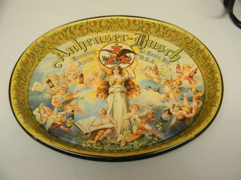lot 41 image: VINTAGE ANHEUSER-BUSH BREWING ASSN ST. LOUIS MO. U.S.A. BEER TRAY - NICE - SEE PICTURES