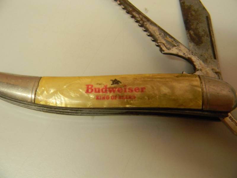 VERY RARE! - VINTAGE 1960s Budweiser Beer KING OF BEERS Pocket Knife - Very  Cool Advertising Piece USA - RARE! - SEE PICTURES!