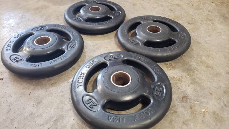 lot 11 image: 25LBS Bumper Plates