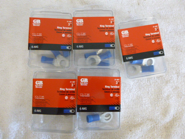 lot 34 image: 5 Packs of Gardner Bender Ring Terminals