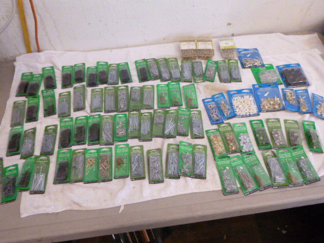 lot 82 image: Lot of Nails, Tacks, Shelf Supports, Cup Hooks