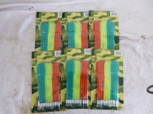 lot 107 image: 6 Packs of Arrows for Crossbow
