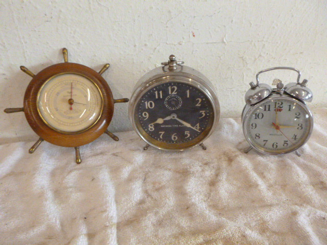 lot 156 image: Clocks and Barometer