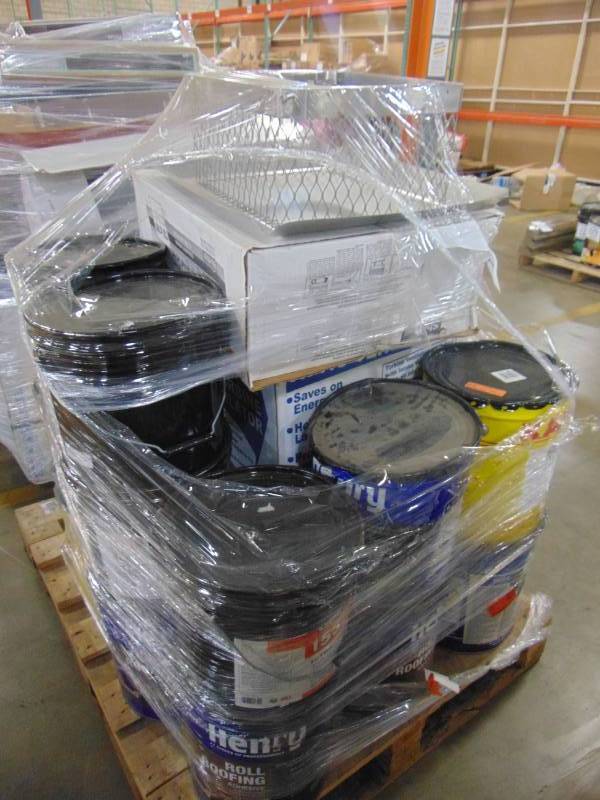 lot 36 image: WHOLESALE MIXED PALLET OF RETURNS -  HVAC, ADHESIVE, AND MORE