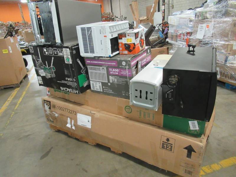 lot 360 image: WHOLESALE MIXED PALLET OF RETURNS - GAZEBOS, SMOKER, AIR CONDITIONERS, TABLE SAW AND MORE