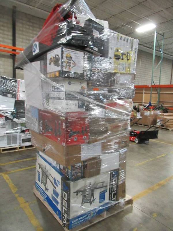 lot 361 image: WHOLESALE MIXED PALLET OF RETURNS - TOOLS, SMALL HOUSEWARES AND MORE
