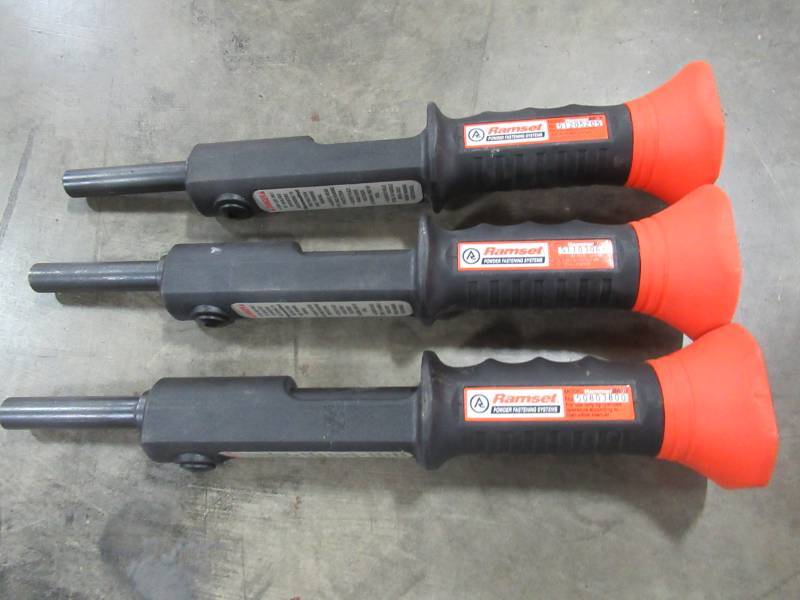 lot 335 image: Ramset (3) Ramset 0.22 Caliber Single Shot Tool Powder Actuated Hammer Gun Barrel 00022