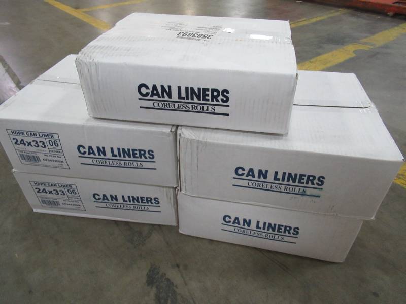 lot 352 image: 5 Cases of SW MILLS 16 Gal. Natural Institutional Trash Can Liners (1000Case) 23 X 33, CP243306N