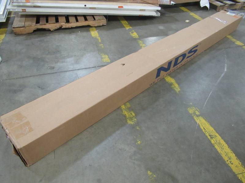 lot 393 image: 1 Case of NDS 4 in. x 10 ft. PVC Speed-D Channel Drain with Metal Grate, 400-10MTL (4 ChannelsCase).
