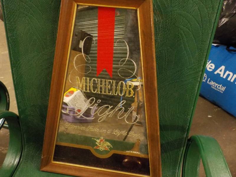 lot 34 image: Michelob Mirror and tap...
