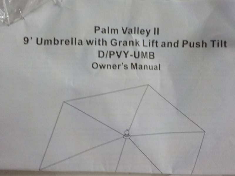lot 39 image: Palm Valley 11 9 ft Umbrella with C...