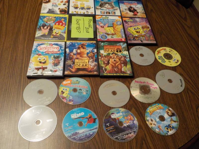 lot 22 image: DVDs Blu Ray Disney and Sponge Bob...