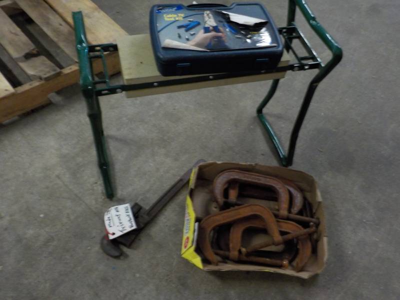 lot 57 image: Collapsible Bench and Tools...