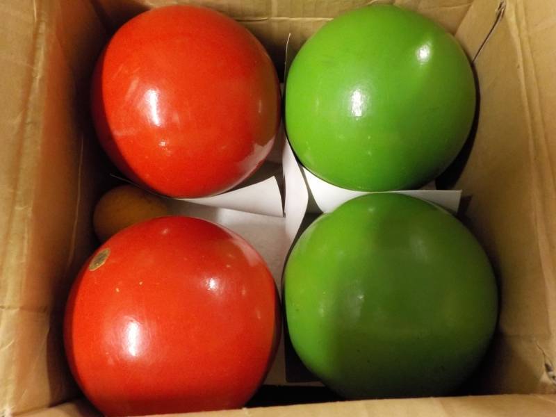 lot 73 image: Sports craft Bocce Balls and Case...