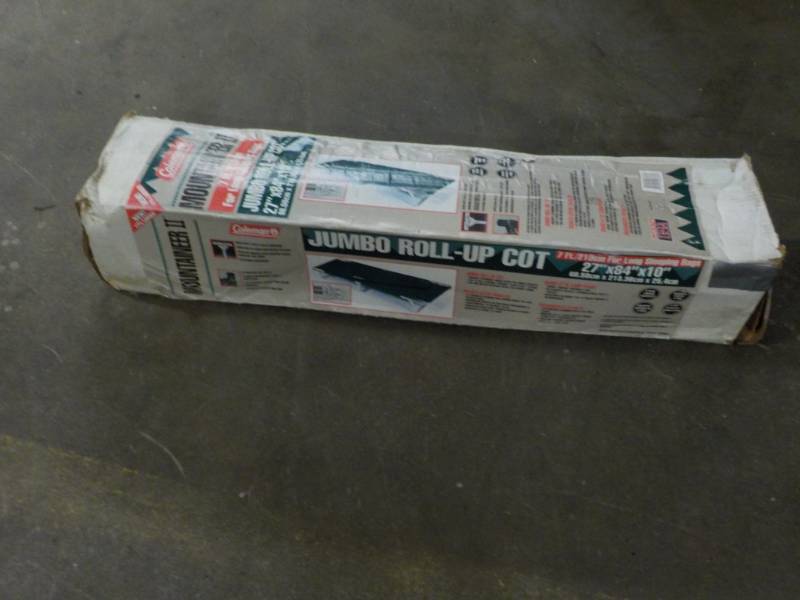 lot 94 image: Coleman Jumbo Roll up Cot...
