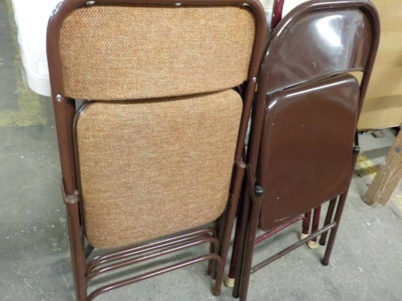 lot 104 image: 3 Chairs and Metal Step Stool...