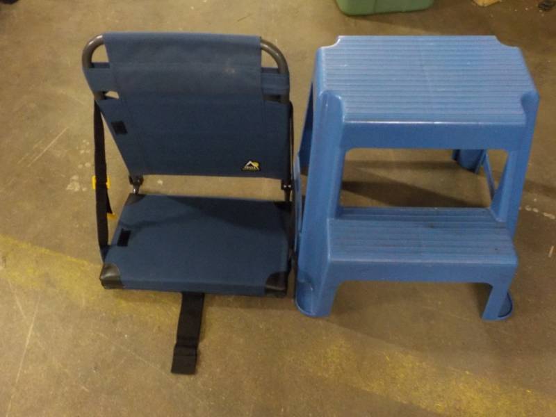 lot 131 image: Step Stool and Stadium Seat...